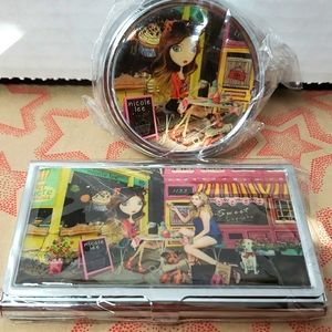 Nicole Lee Business Card Holder and Large Pill Case NWT